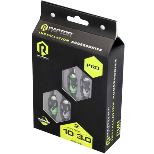 Cable RCA de 2 canales Raptor con aislamiento flexible y longitud de 10 pies 7