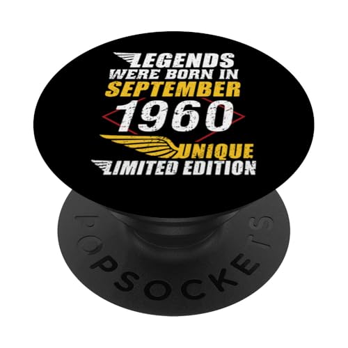 Cumpleaños Septiembre 1960 Edición Limitada Regalo Vintage PopSockets PopGrip Intercambiable