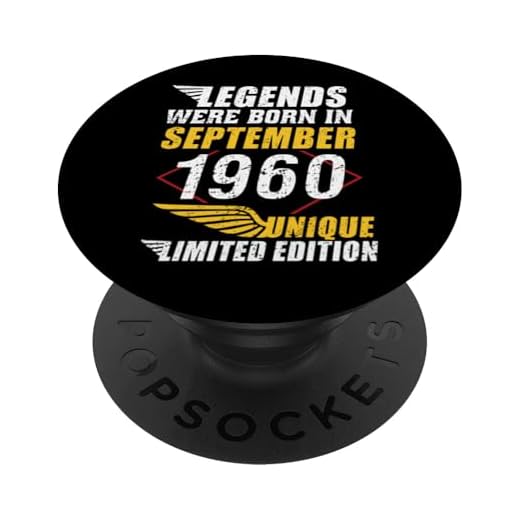 Cumpleaños Septiembre 1960 Edición Limitada Regalo Vintage PopSockets PopGrip Intercambiable
