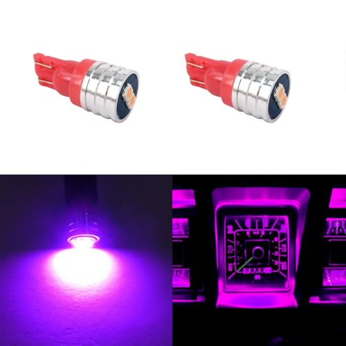 Image of WLJH Pink LED Dash Cluster Bulb Kit for Ford F150 F250 F350 1967-1979 | 3030 SMD, 200lm, Purple Instrument Panel Glow, Warning Indicators, Nighttime Readability, No Soldering, 8-Pack