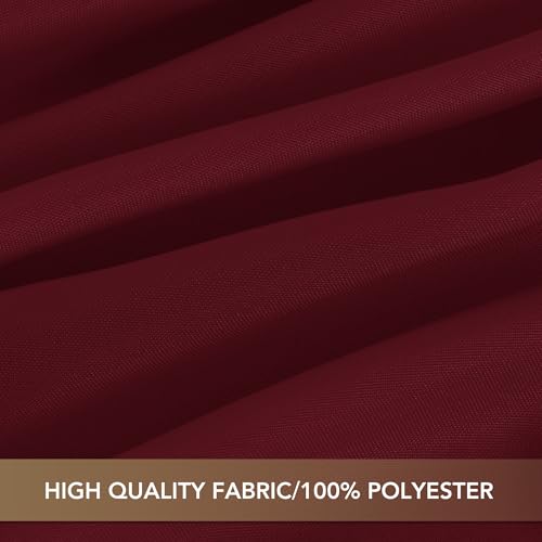 Image of sancua Tablecloths for 8 Foot Rectangle Tables, 8 Pack - Washable Polyester Fabric Table Cloth for Chirstmas Party, Birthday, Banquet Reception, 60x120 Inch Burgundy