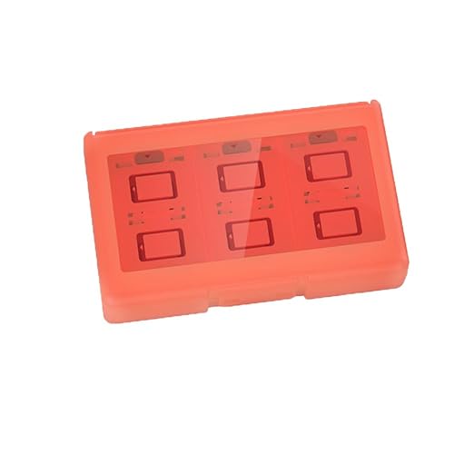 ゲームカートリッジ収納ボックス、For Switch 2本体、ポータブル収納容器、For Switch 2ゲーム機24 in 1ゲームカートリッジアクセサリーに適しています。1pcs (red)