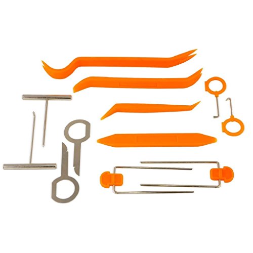 IMZ Auto Door Clip Panel Trim Removal Tool Kits for Car Dash Radio Audio Refit Installer Pry Tool 12Pcs