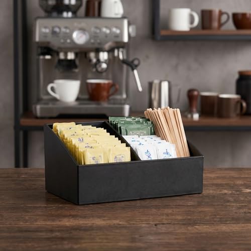 BinaryABC Sugar Packet Holder Coffee Bar Tea Bag Organizer Box