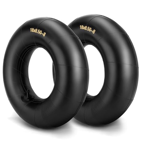 18x8.50-8/18x9.50-8 Inner Tube with TR-13 Valve Stem - 18x8.50/9.50-8 Replacement Inner Tube For Golf Cart Tractor Lawn Mower Hand Trucks Wheelbarrows and More (2-Pack)