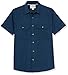 Amazon Essentials Men's Standard-Fit Short-Sleeve Two-Pocket Utility Shirt (Previously Goodthreads), Indigo, X-Large