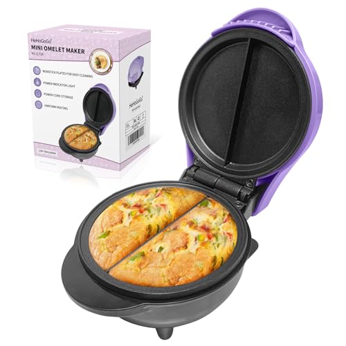 HeHoGoGo Electric Mini Omelet Maker Non-Stick Frittata Maker Omelette Maker Stainless Steel