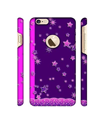 Image of Amazon Brand - Solimo Designer Sparkling Stars 3D Printed Hard Back Case Mobile Cover for Apple iPhone 6 / 6S (Logo Cut)