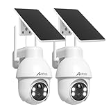 ANRAN 防犯カメラ 屋外 ソーラー 500万 進化ソーラーパネル付き 100%ワイヤレス 防犯対策 360°撮影 PIR人体検知 警報通知 夜間カラー撮影 iOS/Android対応 SDカード/クラウド録画 IP66防水 かんしカメラ 屋外 電源不要 配線工事不要 無線 屋外防犯カメラ 4k 監視カメラ 屋外 ソーラー 2.4GHzWiFiのみ 店舗/庭/ガレージ
