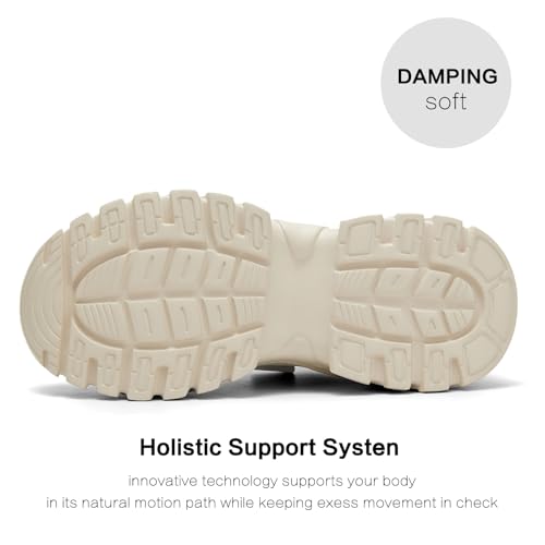 Image of Womens Walking Shoes Non Slip Ladies Running Fashion Athletic Sneakers Work Gym Tennis Athletic Sports Comfort Breathable Lightweight Mesh Soft Sole