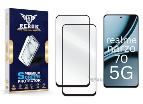 Image of Gorilla Tempered Glass Screen Protector Compatible with Realme Narzo 70 5G [Pack of 2] | Edge-to-Edge, Bubble-Free, Case Friendly, Easy Installation Kit