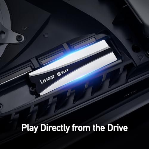 Image of Lexar 8TB Play SSD with Heatsink PCle Gen 4x4 NVMe M.2 2280 Internal Solid State Drive, Up to 7400 /6500 MB /s, Compatible with PS5, Gamers, Creators (LNMPLY8008T-RNNNU)