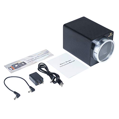 Mozsly Single Watch Winder For Automatic Watches Battery Powered Ac Adapter 12 Rotation Modes With Quiet Motor Carbon Fiber #TOP7