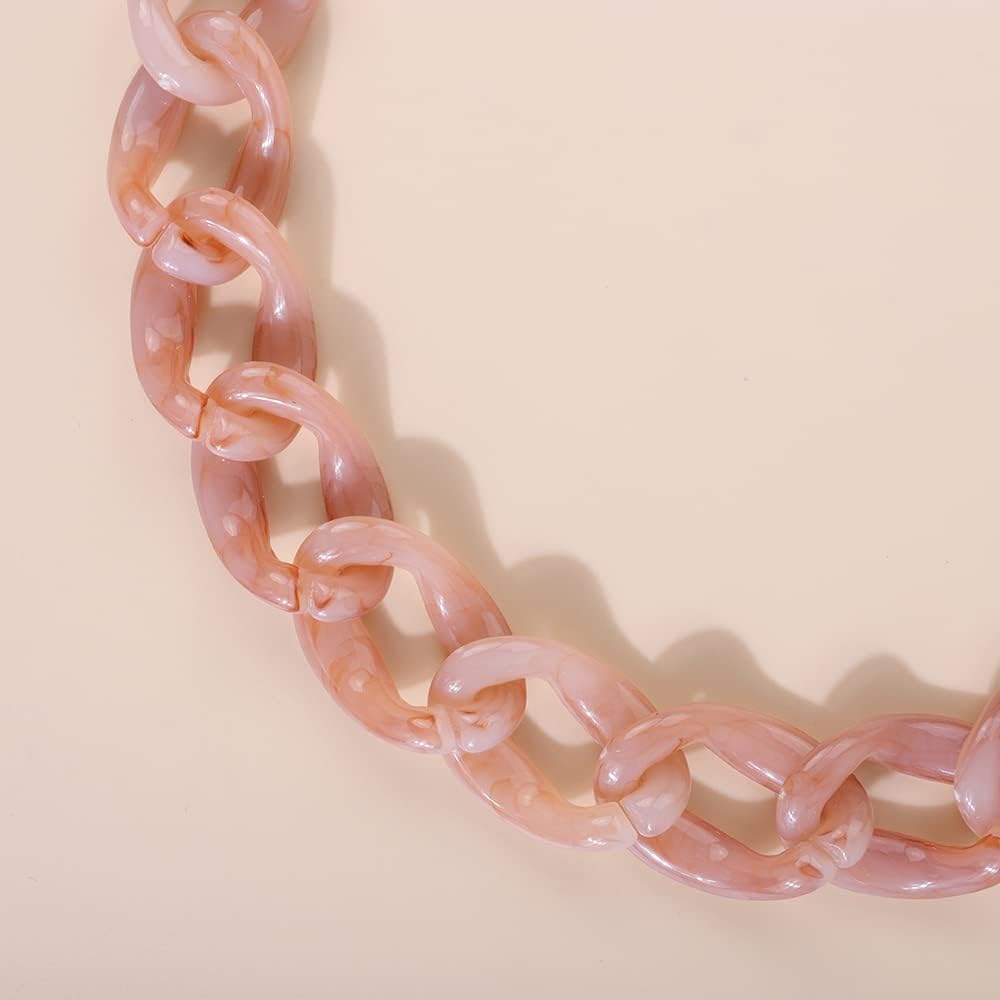 Wiwpar Acrylic Bag Straps Chains Purse Bag Handle Shoulder Straps Replacement Bag Chain with Buckle Handbag Decoration for Women (Color 3) - Image 7