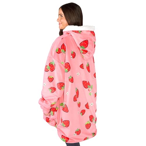Image of Bare Home Wearable Blanket Hoodie - Soft Plush Sherpa - Warm and Cozy - Oversized Wearable Blanket