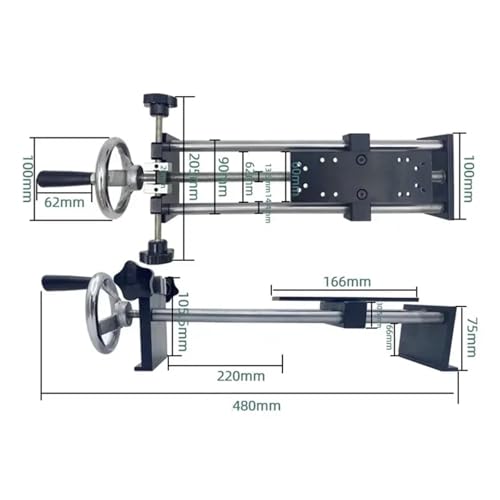 Medidor de fuerza digital de 500 N/50 kg con soporte de prueba de fuerza horizontal de manivela para varias pruebas de fuerza