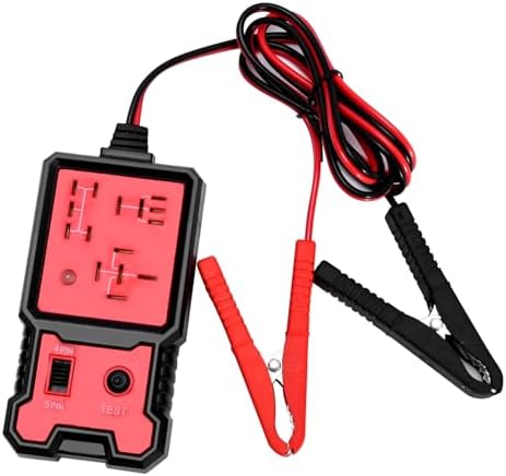 12V Automotive Relay Tester, Car Battery Diagnostic Checker Tools with Clips for Auto Repairing Multifunctional Portable 12V Diagnostic Relay (1pack)