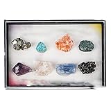  GROWWISH 8/12/15 pièces 1 boîte minéraux du Monde échantillons de minerai de Cristal de Quartz Pierre Naturelle à Collectionner Pierres précieuses brutes Cadeaux-Type 2 (8 pièces)