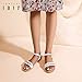 IDIFU White Sandals Women's Flat Sandals Dressy Summer Strappy Sandals Open Toe Slingback Ankle Strap Dress Sandals Wedding Prom Beach Bride Sandals Comfortable Fashion Cute Sandals(White Pu,5)
