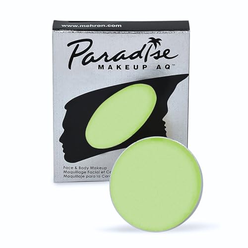 Image of Mehron Makeup Paradise Makeup AQ Refill Size | Stage & Screen Performance, Face & Body Painting, Beauty, Cosplay, and Halloween | Water Activated Face Paint, Body Paint .25 oz (7 ml) - Pastel Green