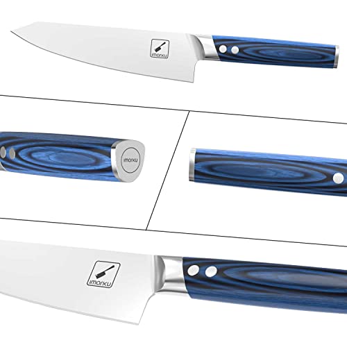 Imarku Santoku Knife & 9 Piece Kitchen Knife Set, Japanese Stainless Steel Professional Knife Set For Chef With Ergonomic Pakkawood Handle, Best Gifts For Men… #TOP5