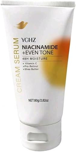 YCHZ Niacinamide Even Tone Cream Serum, 80g | 48H Moisture, Pro-Retinol Formula, Shea Butter Infused, Dark Spot Reducing, For Neck & Body