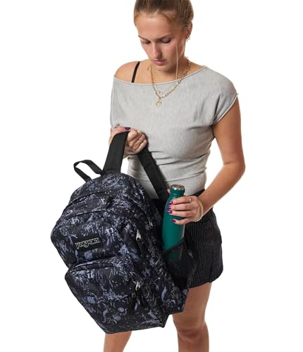 Image of JanSport Big Plans Backpack, Afflicted Black /Charcoal /Dk Grey