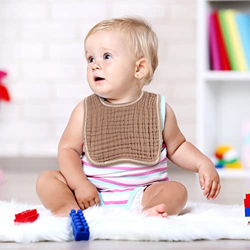 8 Pack Child Burp Fabric Muslin Units Unisex Bibs Muslin Burp Fabric Cotton Burp Rags Absorbent Gentle Burping Fabric(Darkish Colour) 5 41HE4RWFsyL
