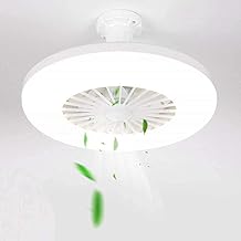 SXSGSM Pequena luz de teto invisível com ventiladores ventilador redondo lustre varanda ventilador dormitório luz de teto banheiro cozinha ventilador mudo lustre ventilador branco, o novo