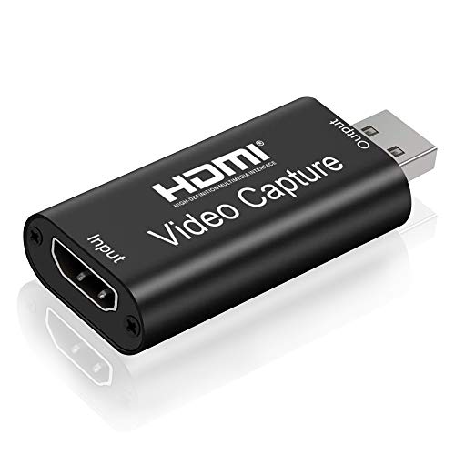 Scheda di Acquisizione Video da HDMI a USB 2.0, Tihokile 1080P Scheda di Acquisizione Giochi per Videocamere/DSLR/Computer/Telefoni Cellulari/Set-top Box /PS4