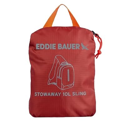 Eddie Bauer Stowaway Packable Sling Bag | Travel | Outdoor | Lightweight | Compact | Ripstop Nylon, Maroon-10L