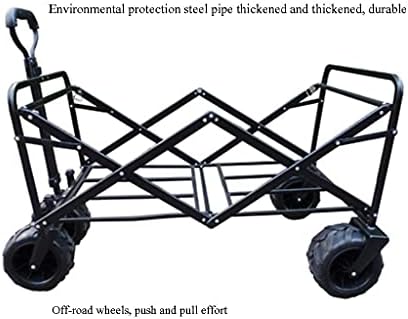 Portable Beach Wagon Heavy Duty Foldable Garden Cart Garden Trolley Folding Wagon Pull Wagon Hand Cart Folding Cart Wagon Truck Wheelbarrow