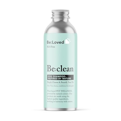 Be:Loved Be:Clean Natural Dog Shampoo with Aloe Vera & Essential Oils – 200ml – Gently Cleanses, Conditions & Detangles for a Glossy Coat & Fresh Scent – Handmade in The UK