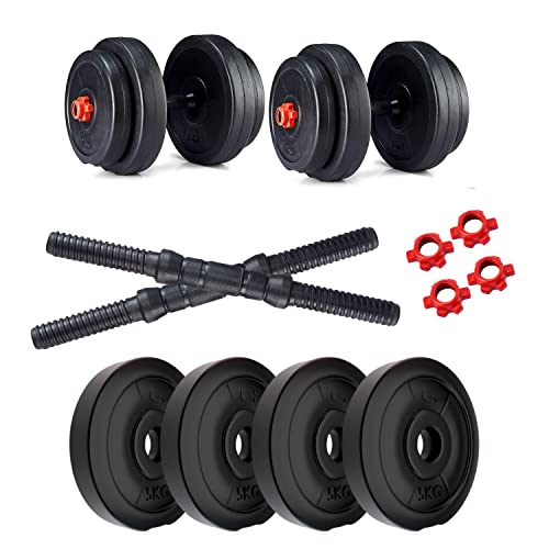 Image of Kore Pvc 20 Kg (5 Kg X 4) Combo 16 Dumbbells Set, Multicolor
