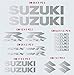 Kit Adesivi Stickers Suzuki GSX-R GSXR 1000 Moto Motorbike compatibile decal scegli colore -16 pezzi- cod.1404 (090 ARGENTO)
