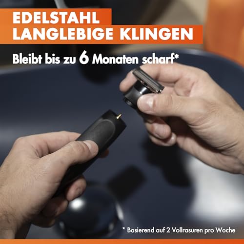 Gillette Fusion One Hybrid Rasierer Herren Elektrisch, Schwarz – Ansicht 5
