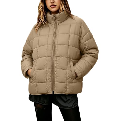 Puffer Jackets for Women Fashion Stand Collar Warm Down Coats Winter Jacket - image 5