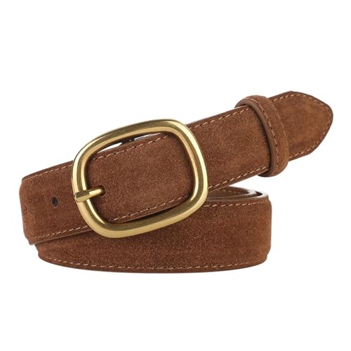 Vintage Leather Women's Matching Jeans Frosted Belt For Lady For Jeans Pants Dress