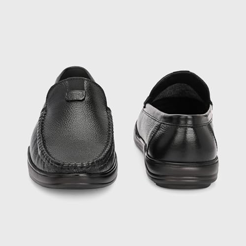 Image of Blue Leather by Centrino Genuine Leather Men's Loafer Shoes | Slip-On with Cushioned Insole | Stylish Round Toe Moccasin for Office, Formal Wear, Business Meeting, Wedding, Party & Everyday Use(4092)
