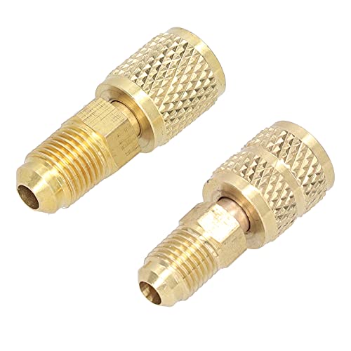 Haofy Adaptador R410 a R22 Cabezal de Conversión de Latón de para Aire Acondicionado HVAC Servicio de Refrigeración Adaptador 1/4sae para Tuberías de Presión General