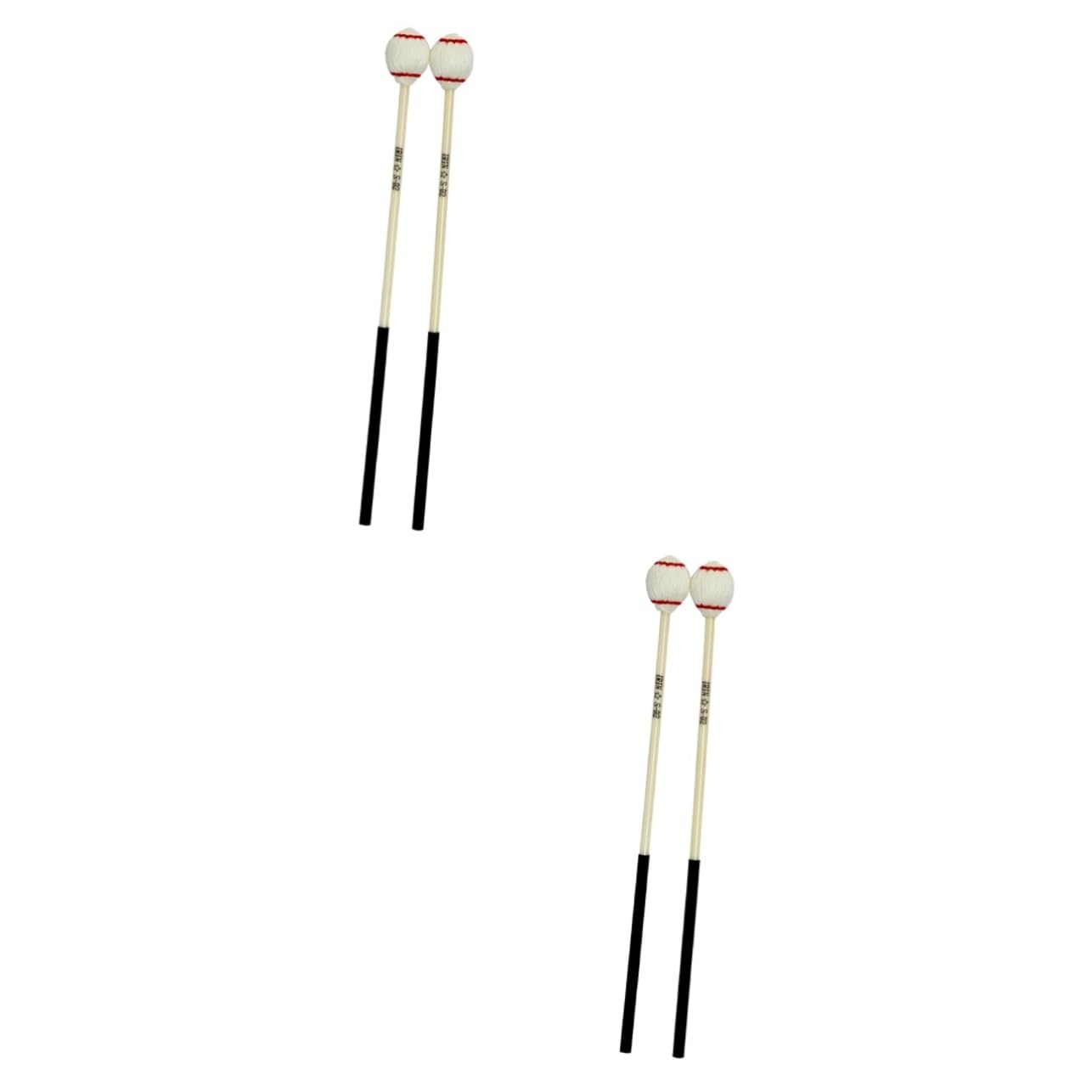 Toyvian 2pares Baquetas De Marimba Cabeza Mango Ergonómico Para Instrumentos De Percusión Uso y Principiantes Accesorio Musical Duradero y Práctico