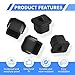 FOCMKEAS USB-B Plug Protective Cover 20 Pcs Anti-Dust Protector Caps, Plug Protector Caps for USB-B Female Ports and Computers Black Silica Gel