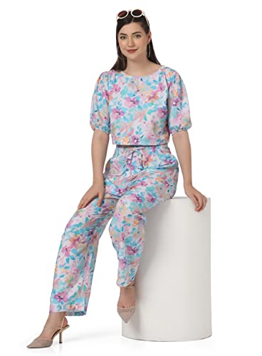 Image of Leriya Fashion Night Suit Set for Women Cotton, Night Dress, Lounge Wear,Printed Cotton,Top and Capri Set for Women,Women Nightwear