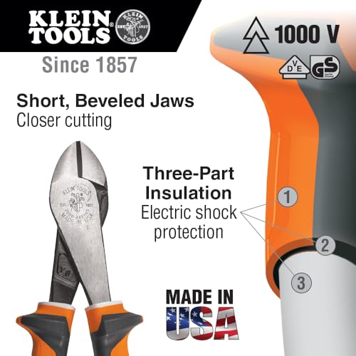 Klein Tools 200048EINS Pliers, Insulated Diagonal Cutting Pliers thumb #1
