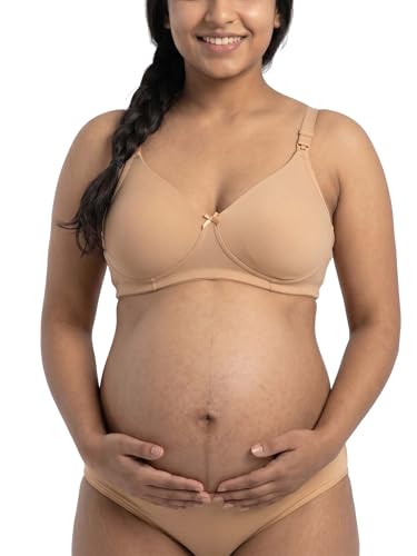 Image of Inner Sense Organic Cotton Bamboo Nursing Bra for Women I High Coverage Feeding Bra I Lightly Padded Maternity Wear with Wirefree Design and Thin Strap Sling