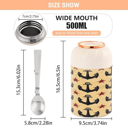 Termo de sopa de acero inoxidable de 500 ml, contenedor de comida para oficina 4