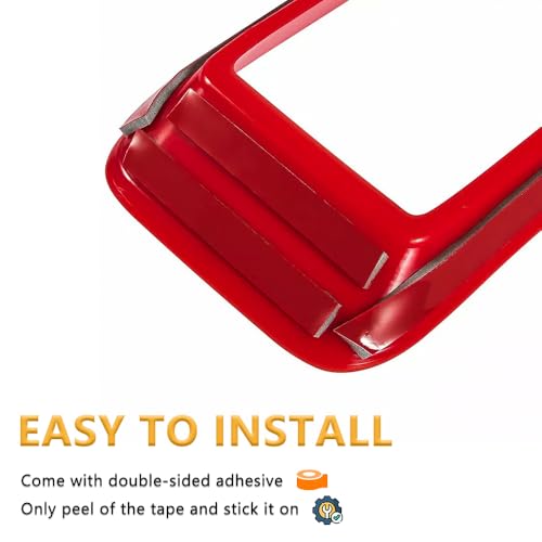 Image of 9PCS Grille Inserts Headlight Cover Kit Fitment for Jeep (2020-2023) Gladiator JT (Red, JT)
