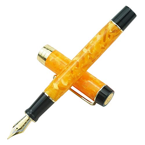 Amazon | (ジンハオ) Jinhao 100 クラシック万年筆 オレンジマーブル