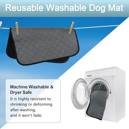 2 Stück Welpenunterlagen Waschbar, 60 × 50cm Hundedecke Wasserdicht Antirutsch, Super Saugfähig PIPI Matten für Hunde, Wiederverwendbare Hundetrainingspads, Hundematte für Boden Sofa Auto Reisen