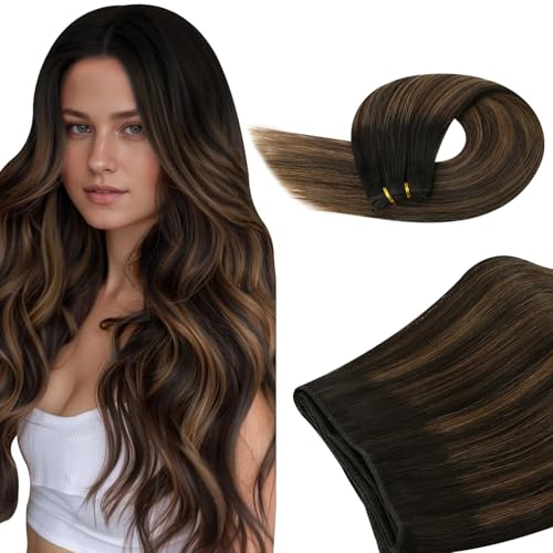Extensiones de pelo natural de 50 cm para lucir un balayage marrón perfecto